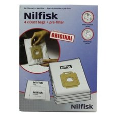 4 Nilfisk Staubsaugerbeutel für Extreme und King Serie + Filter - Nr. 107407940, ersetzt 1470286500