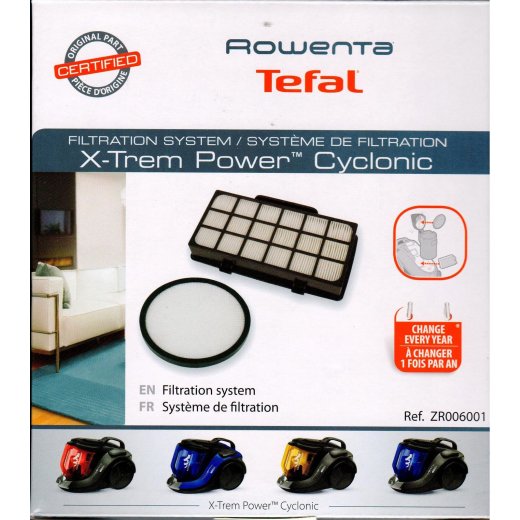 Rowenta Tefal Filter Set ZR006001 X-TREM Power Cyclonic Staubsauger