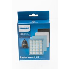 Philips Hepa Filterkassette + 2 Filtermatten FC8058/01 für Staubsauger Philips FC8058/01, 432200493801, PowerPro compact -AUSLAUF-