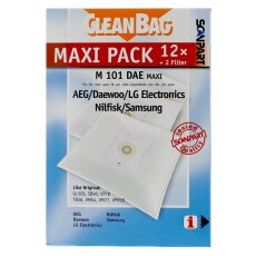 12 CleanBag Staubsaugerbeutel M101DAE für Daewoo,...