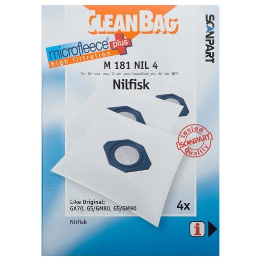 CleanBag Staubsaugerbeutel M181NIL4 für Nilfisk GA70, GS/GM80, GS/GM90