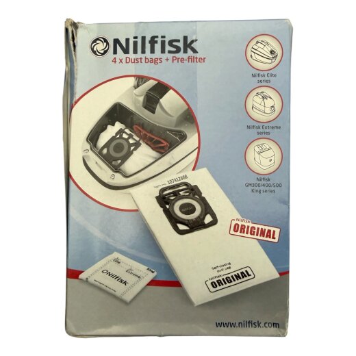 Nilfisk 4 Staubsaugerbeutel Hygiene für Extreme, Elite, GM300 GM400 GM500 King