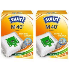 2 Pakete Swirl M40 EcoPor-Filter für Miele &...