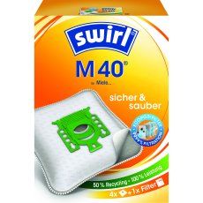 4 Pakete Swirl M40 EcoPor-Filter für Miele & Hoover Staubsauger Typ:G/N