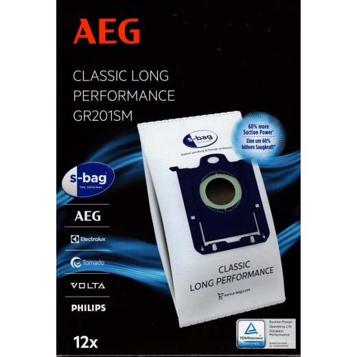 AEG Staubsaugerbeutel, Staubbeutel GR201SM GR201 Megapack für UltraSilencer - 9001688242