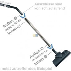 Bosch Siemens Handgriff, Griff für Ergo-Grip-Klick Staubsaugerschlauch - Nr.: 17000734, 00445166, 445166 ersetzt 445017