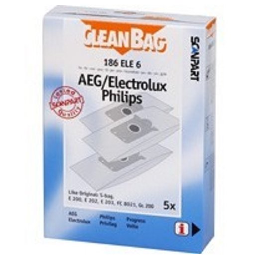 Cleanbag Staubsaugerbeutel 186ELE6 für AEG/Electrolux/