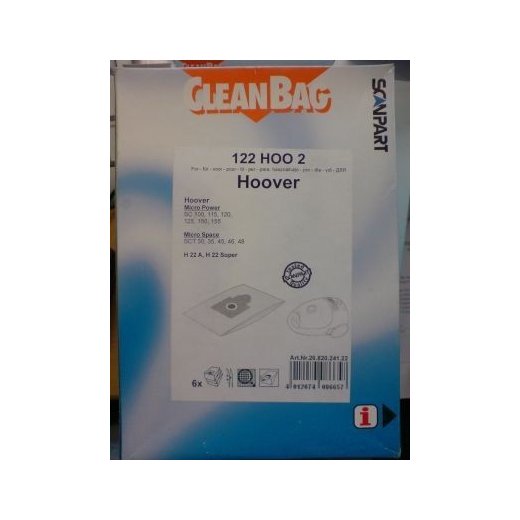 CleanBag Staubsaugerbeutel 122HOO2 für Hoover H22A, H22