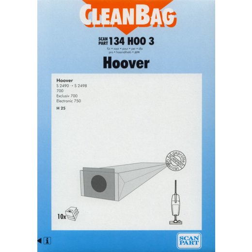 CleanBag Staubsaugerbeutel 134HOO3 für Hoover H 25