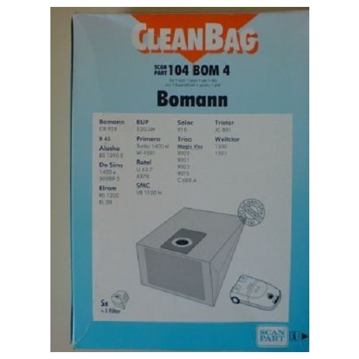 CleanBag Staubsaugerbeutel 104BOM4 f&uuml;r Bomann
